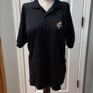Black, Minnesota Vikings, Majestic, Polo
